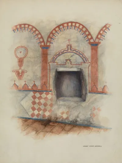 Wall Painting And Baptismal Niche 5