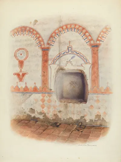 Wall Painting And Baptismal Niche 6