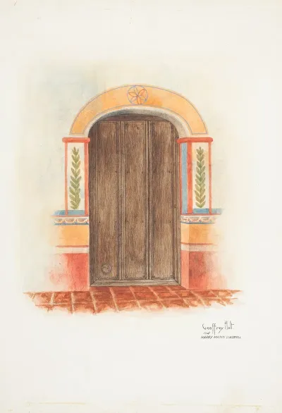 Wall Painting And Door Interior 2