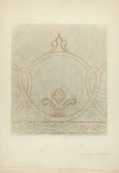 Wall Painting Restoration Drawing 2