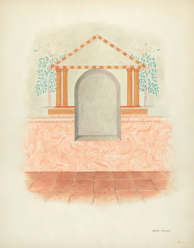 Wall Painting Restoration Drawing