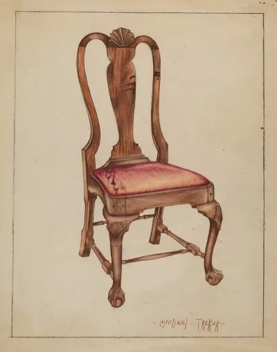 Walnut Side Chair