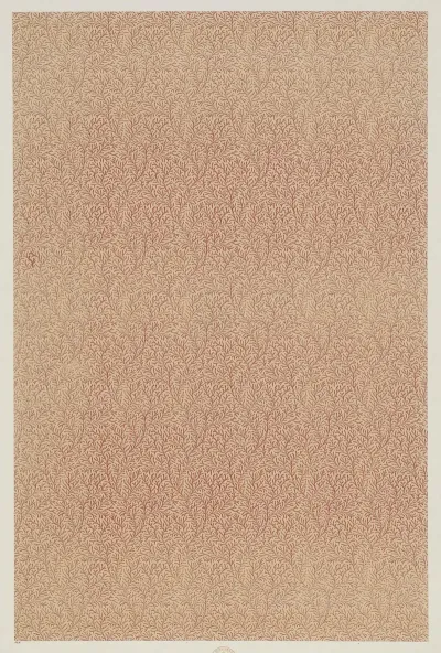 Walzendruckpapier Kleines Florales Flachenmuster Nach Alten Mustern