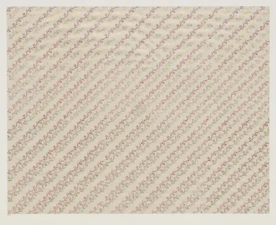 Walzendruckpapier Mit Golddruck Florales Streifenmuster