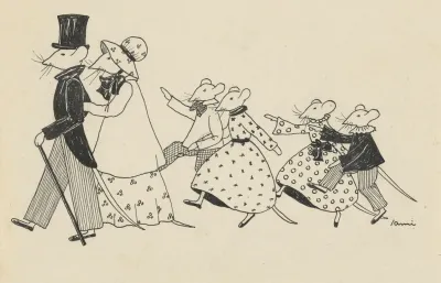 Wandelende Muizenfamilie