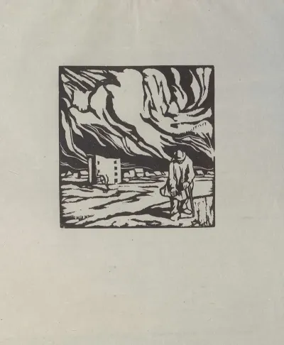 Wanderer In Einer Vorstadtlandschaft