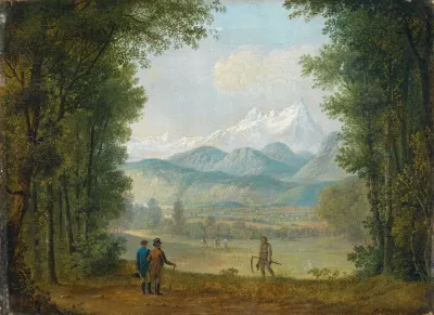 Wanderer Vor Weiter Landschaft
