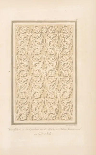 Wandflache In Stuck Geabeitet Aus Der Moschee Des Sultan Mamhammed En Nassr Zu Kairo