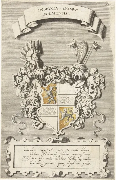 Wapenschild Van De Hertog Van Solms Insignia Domus Solmensis