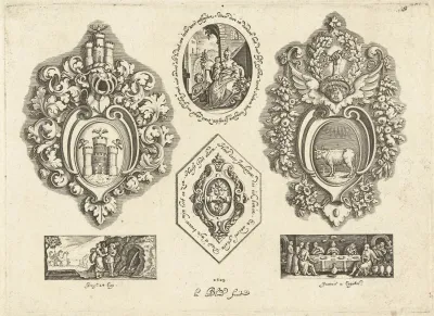 Wapenschilden Van Lucas Van Valkenburg En Van Zijn Vrouw Susanna Koemans
