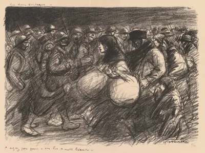War Sketches The Two Processions Croquis De Guerre Les Deux Corteges Ayez Pas Peur On Les A Et Bien