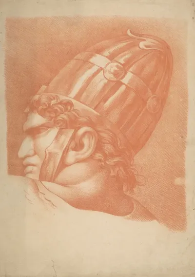 Warrior In A Helmet Facing Left