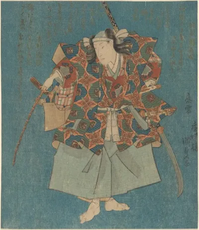 Warrior In Fine Green Blue Red Yellow And Silver