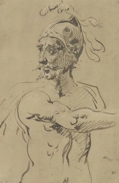 Warrior In Half Figure