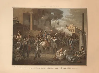 Wars Of The Empire Marshal Moncey Defending The Barrier At Clichy Paris March 30 1814