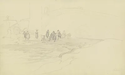 Wascherinnen Bei Einer Brucke