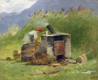Waschkessel Im Freien