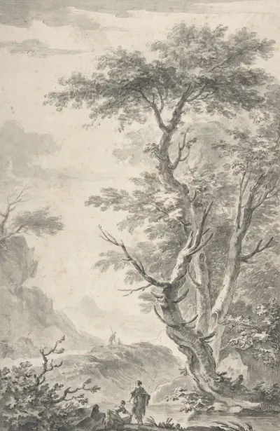 Washerwoman By A Brook