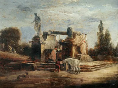 Washerwomen At The Fountain