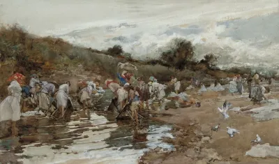 Washerwomen At The River