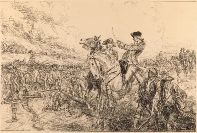 Washington And Lee At Monmouth