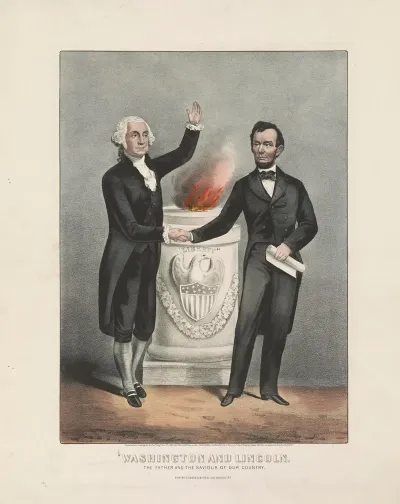 Washington And Lincoln The Father And The Saviour Of Our Country