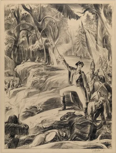 Washington At Braddocks Defeat