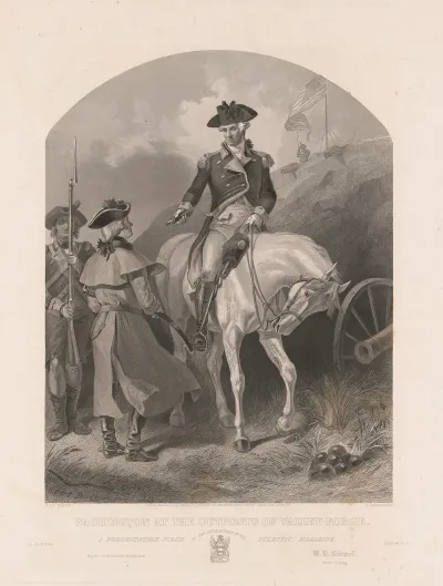 Washington At The Outposts Of Valley Forge