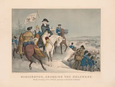 Washington Crossing The Delaware On The Evening Of Dec 25th 1776 Previous To The Battle Of Trenton 2