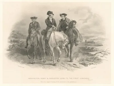 Washington Henry And Pendleton Going To The First Congress