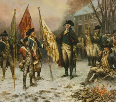 Washington Inspecting The Captured Colors After The Battle Of Trenton
