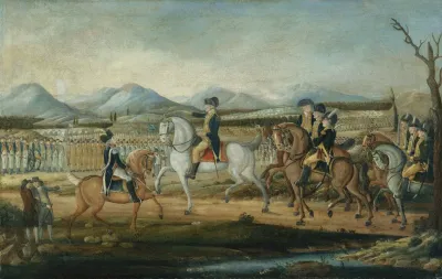 Washington Reviewing The Western Army At Fort Cumberland Maryland
