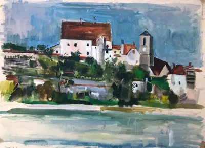 Wasserburg Am Inn Blick Auf Die Burg Und Die Pfarrkirche St Jakob