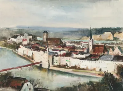 Wasserburg Am Inn Blick Von Der Innleite Aus