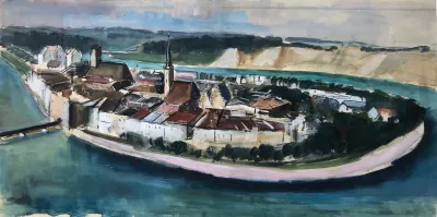 Wasserburg Am Inn Gesamtansicht Mit Innschleife
