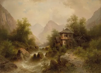 Wasserfall Mit Muhle