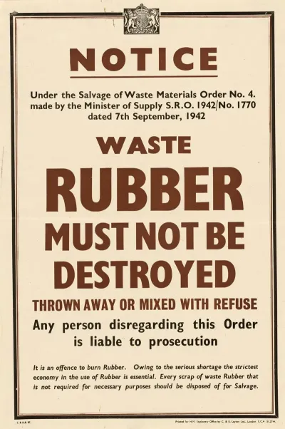 Waste Rubber Must Not Be Destroyed Thrown Away Or Mixed With Refuse