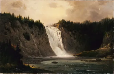 Waterfall On Mont Morency