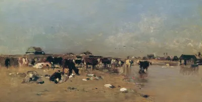 Watering Place On The Waag River