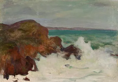 Waves In A Rocky Bay