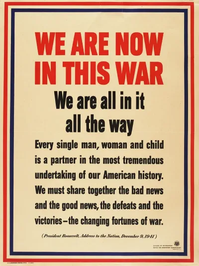 We Are Now In This War