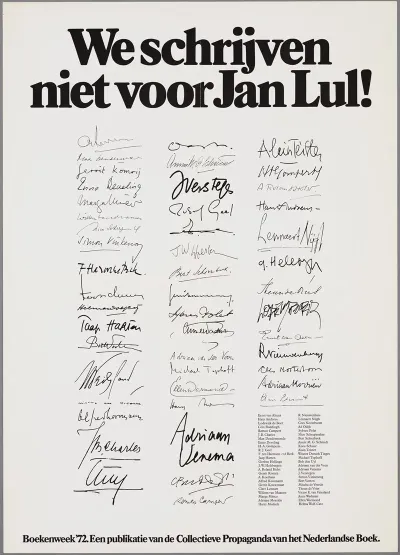 We Schrijven Niet Voor Jan Lul Boekenweek 72