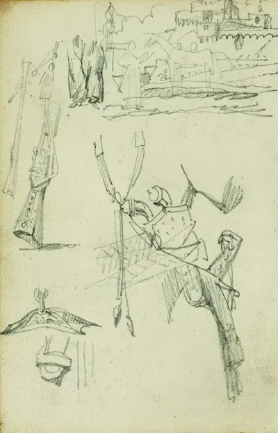 Weapon Studies Compositional Study Of Castle Scene