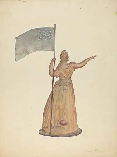 Weather Vane Goddess Of Liberty