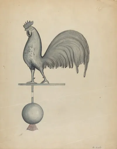 Weather Vane Iron Rooster