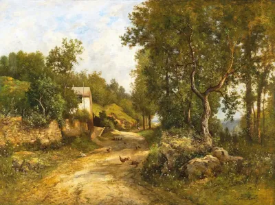 Weg Durch Eine Grose Landschaft