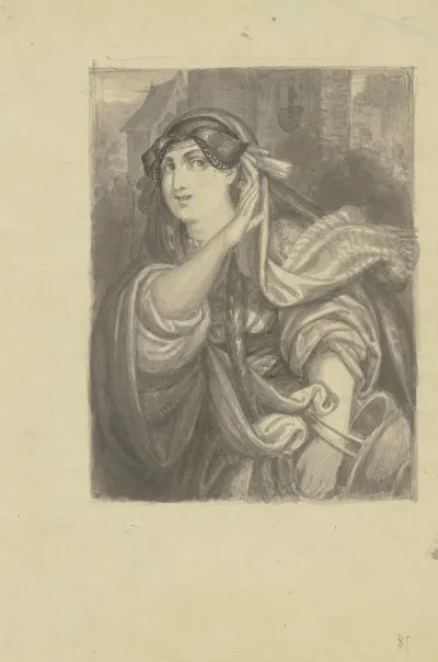 Weibliche Halbfigur Entwurf Fur Almanachbilder 4