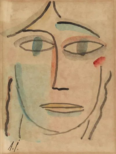 Weiblicher Kopf Mit Offenen Augen