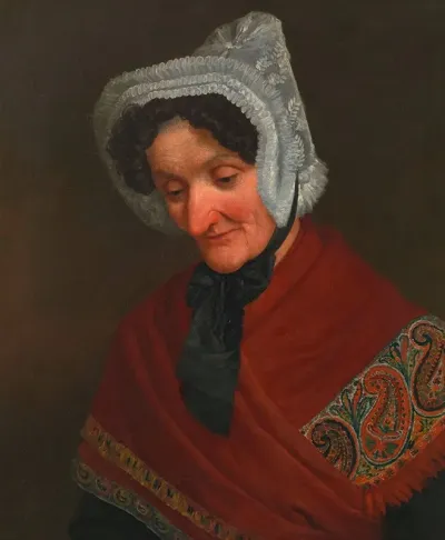 Weibliches Portrat Angebl Mutter Des Malers Eduard Gurk