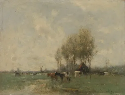 Weide Met Koeien